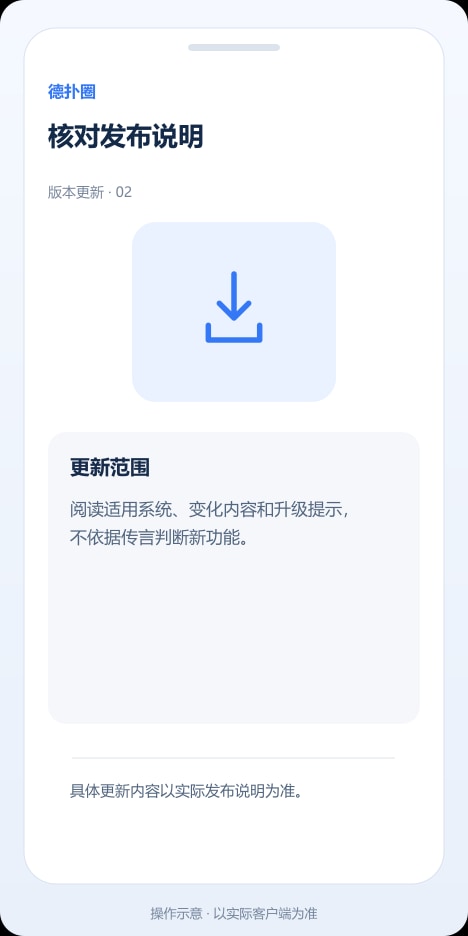 德扑圈 核对发布说明操作示意